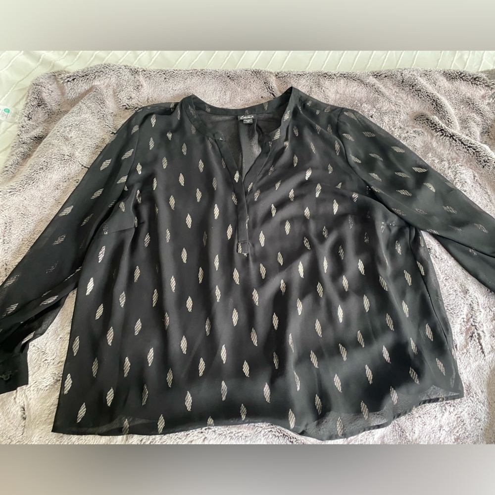 Long sleeve button down blouse